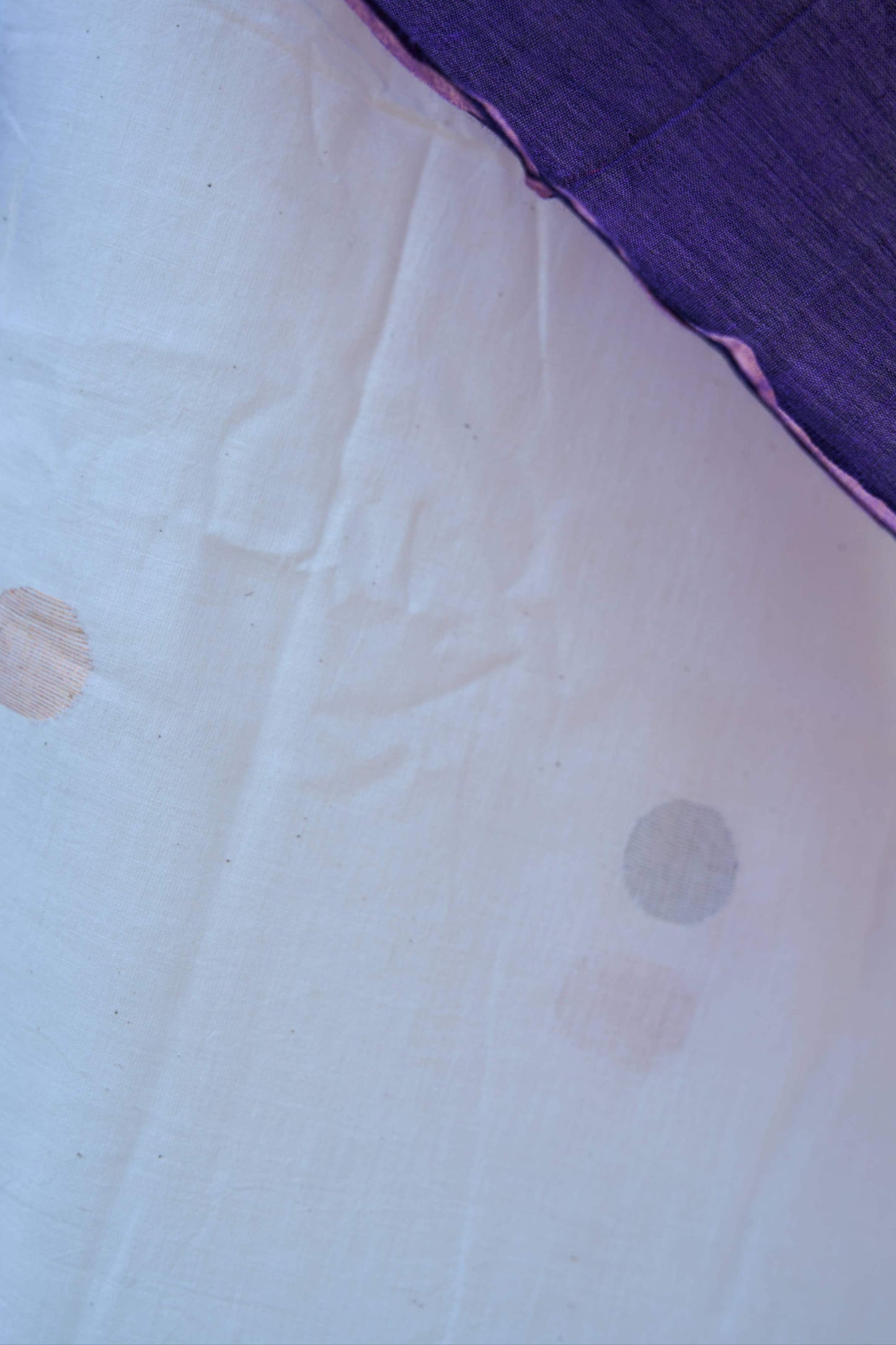 white; purple cotton White Jamdani Cotton Suit set by My Store