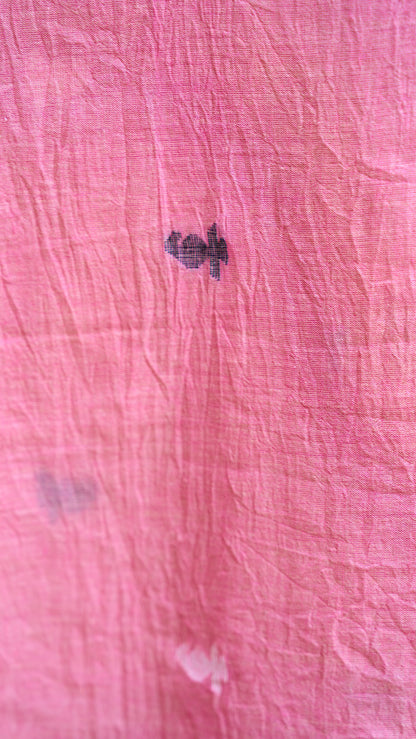 pink cotton Pink Motif Jamdani Handwoven Cotton Fabric - Sold Per Meter by My Store