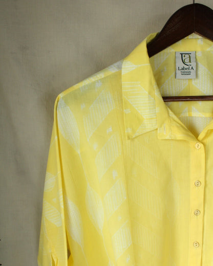 Anira - Yellow Cotton Shirt by LabelA